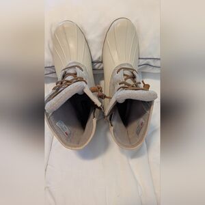 Cream Color Sperry Wool Blend Winter Boots Women's Size 11